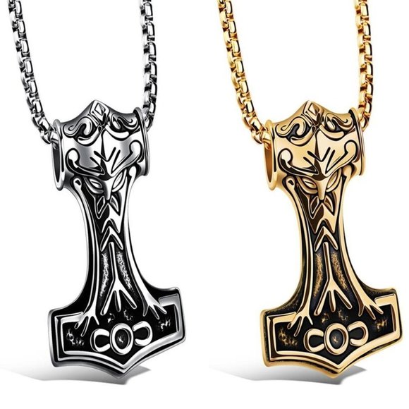 ❤️Thor's Hammer Pendant Necklace for women/men, N90201P135 - Picture 6 of 7